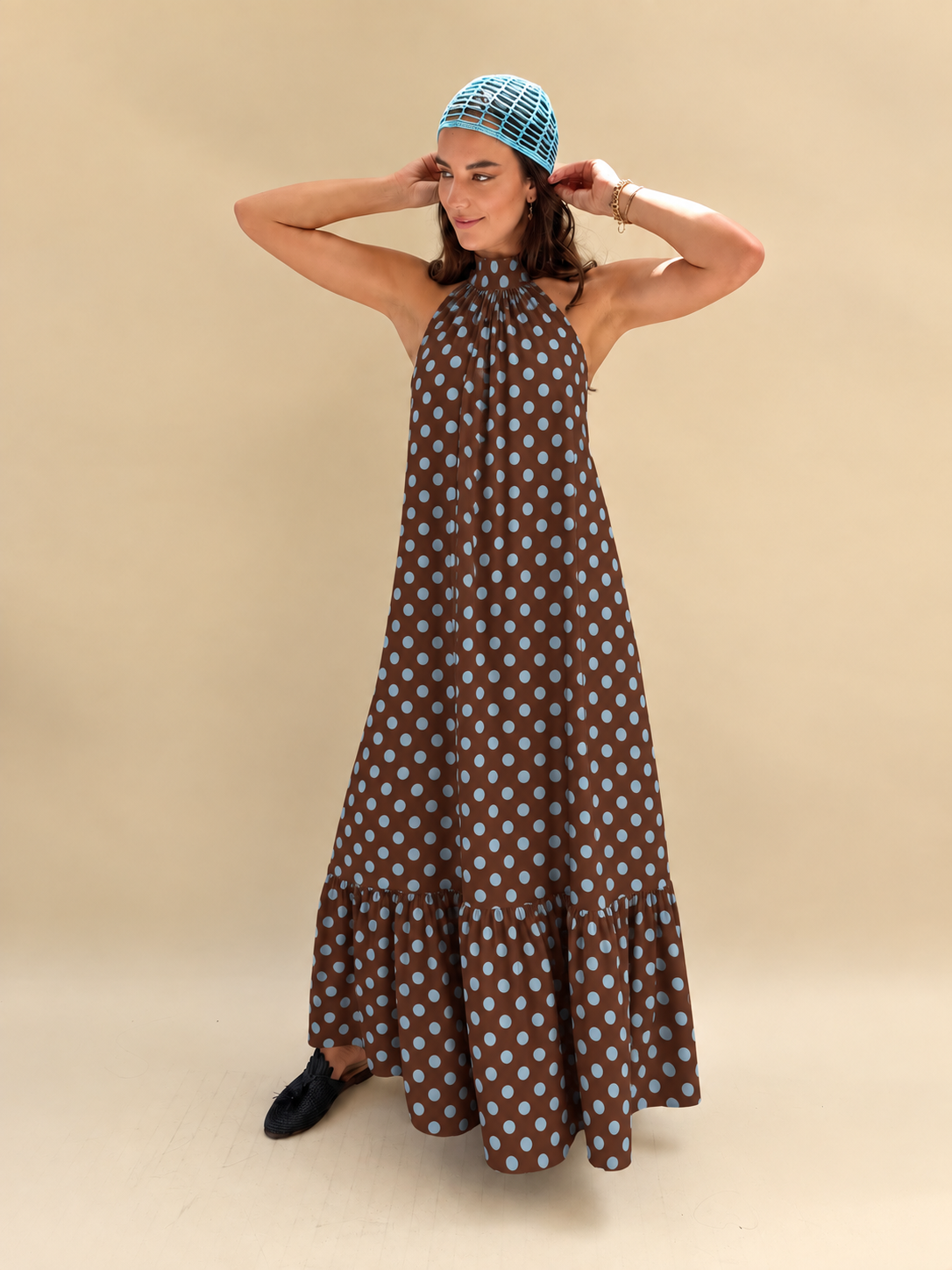 Vestido Fernanda - Puntos Café