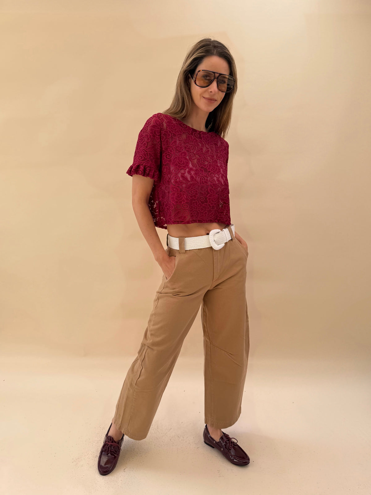 Polera Jaci - Burdeo