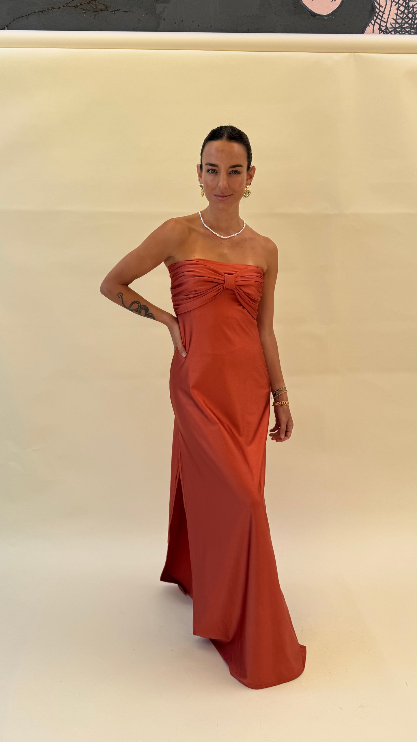 Vestido Virginia-Terracota
