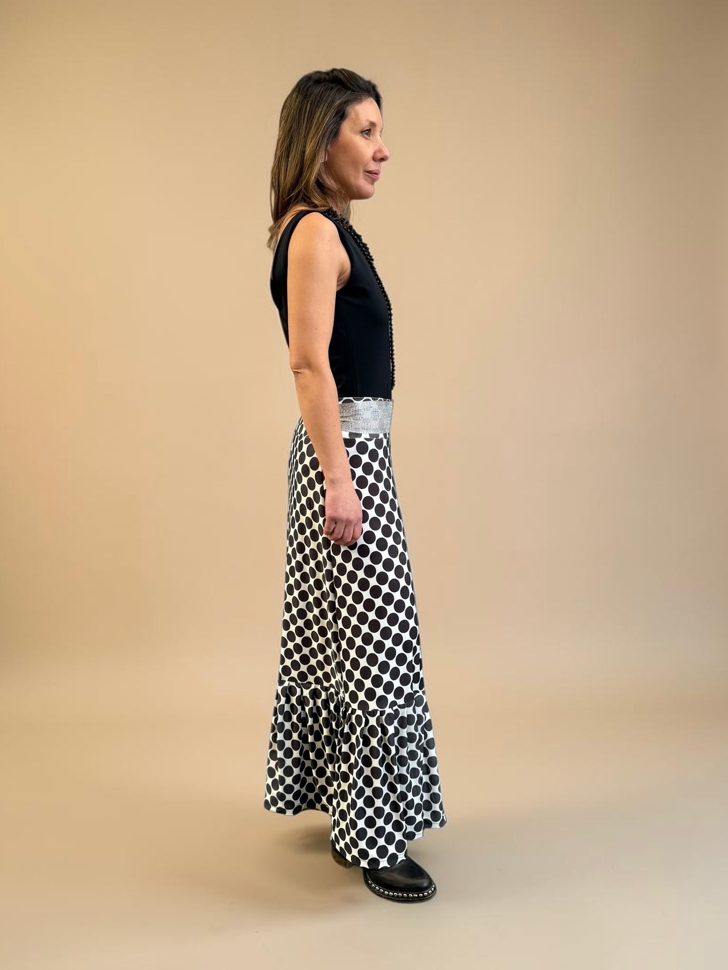 Falda María - Polka Negro