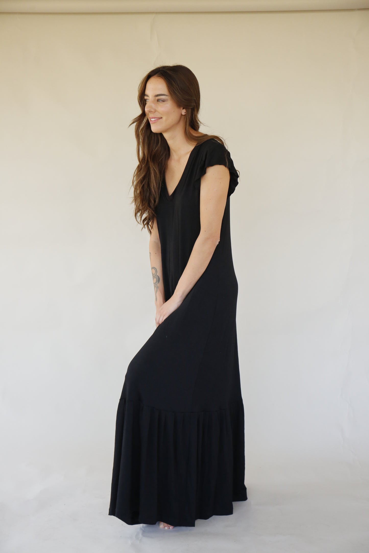 Vestido Lulu manga corta
