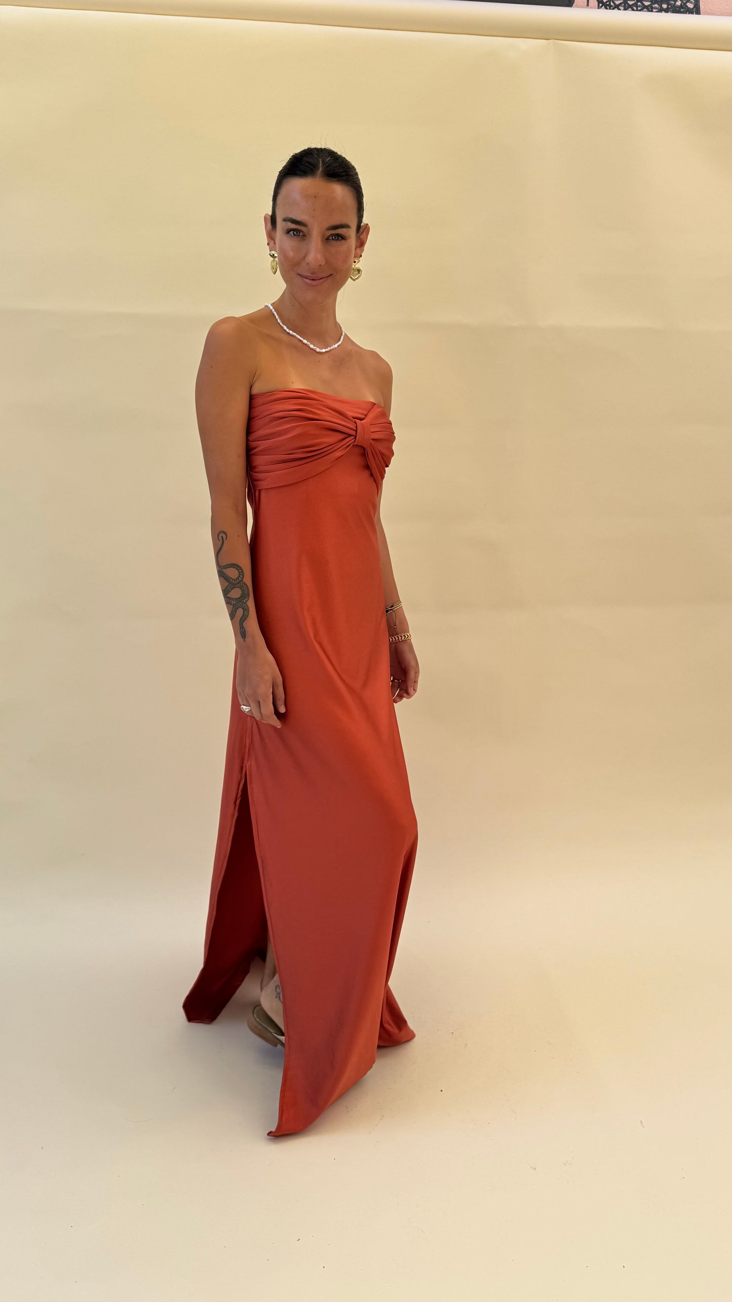 Vestido Virginia-Terracota