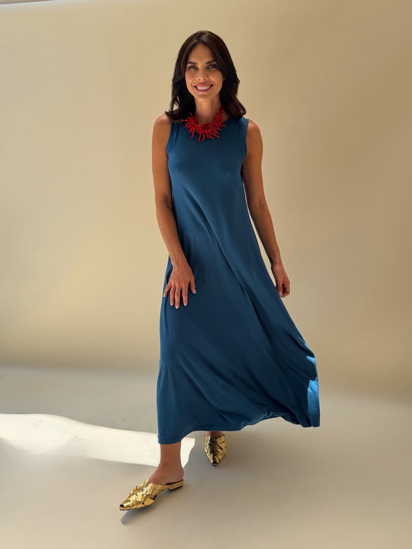 Vestido Candelaria - Petróleo