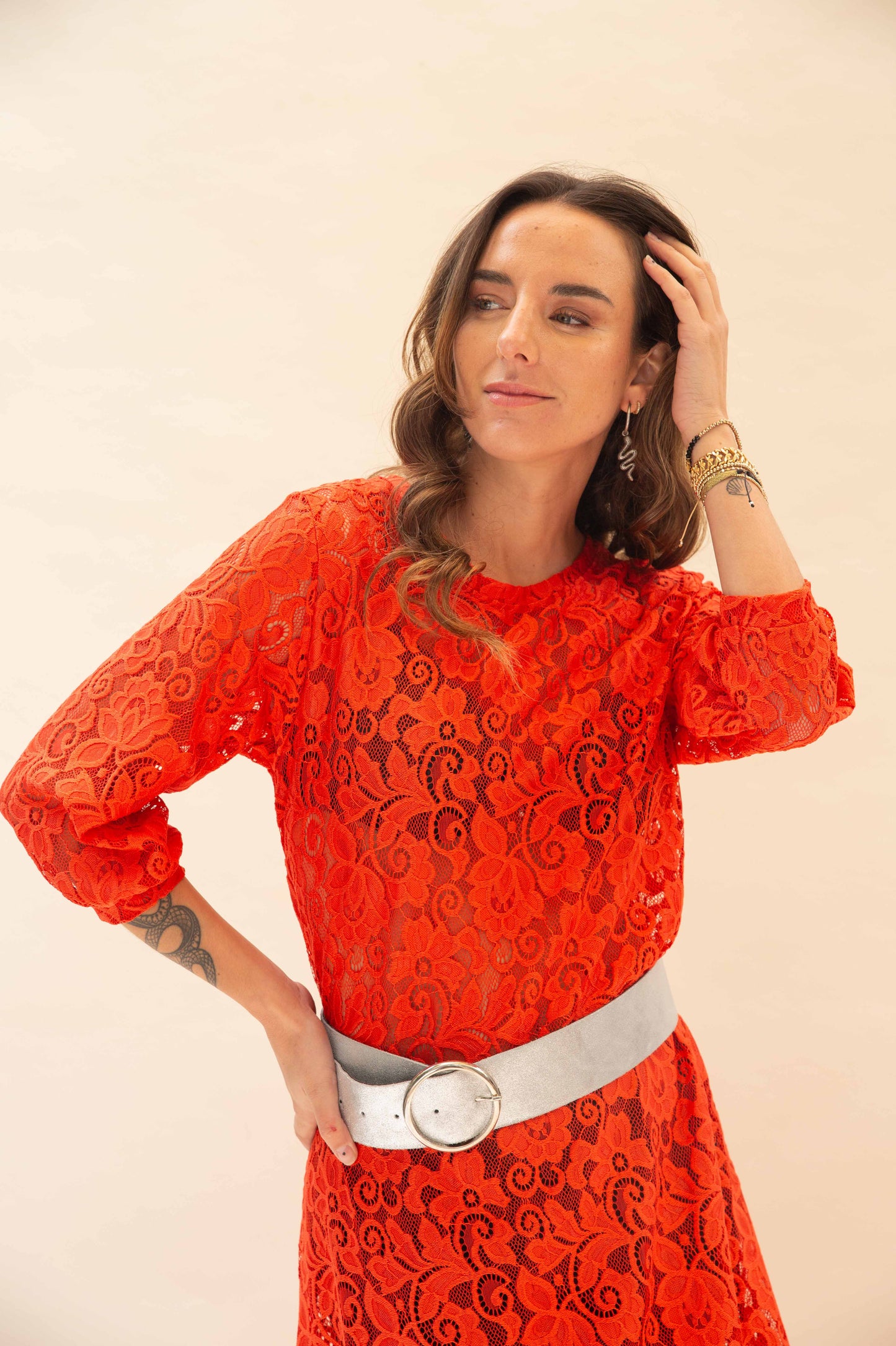 Vestido Beatriz-rojo sandía