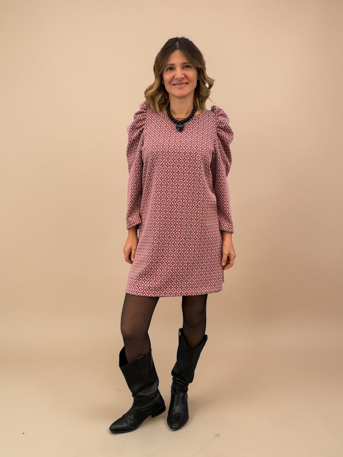 Vestido Anastasia - Print Rosado