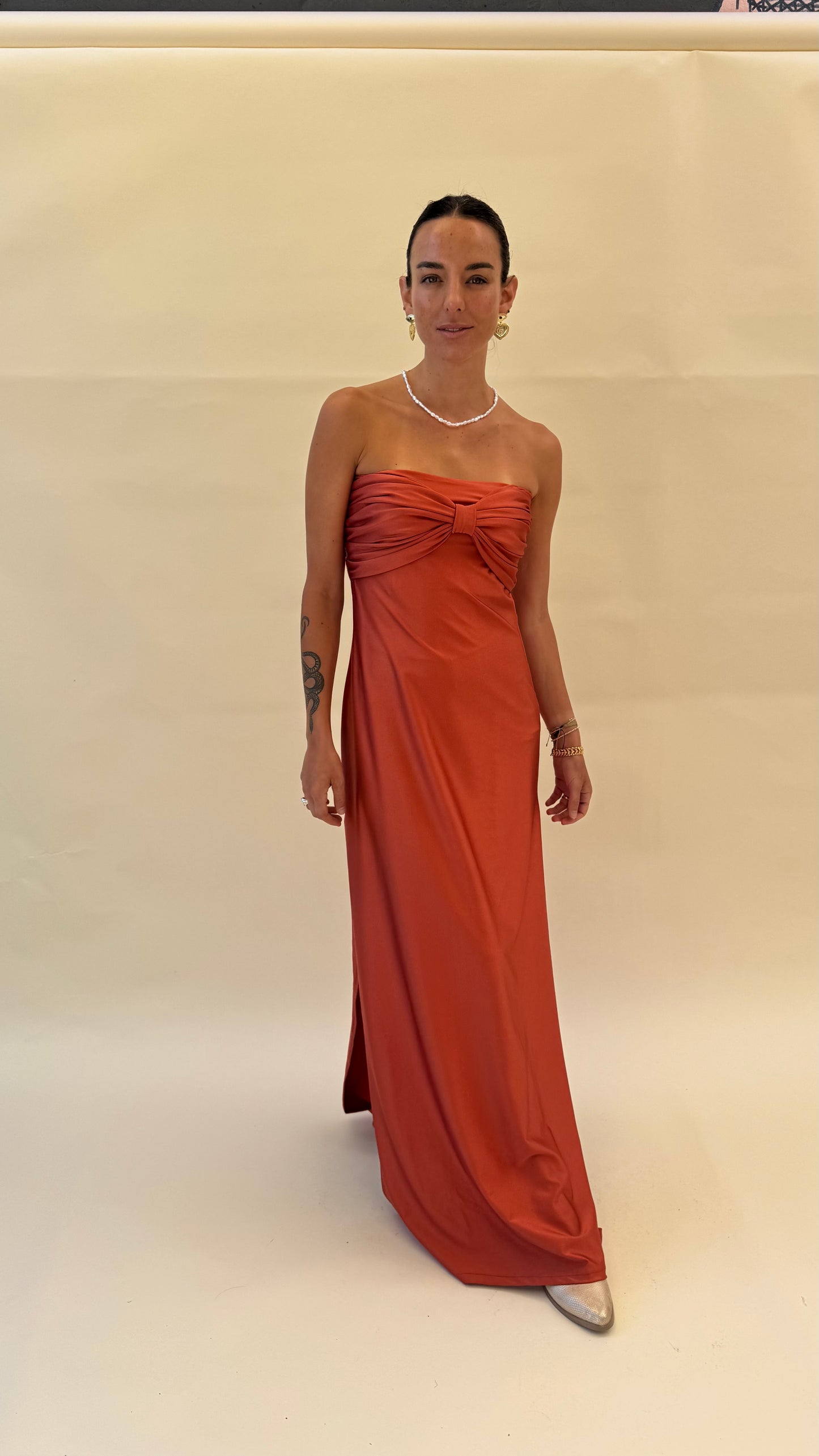 Vestido Virginia-Terracota