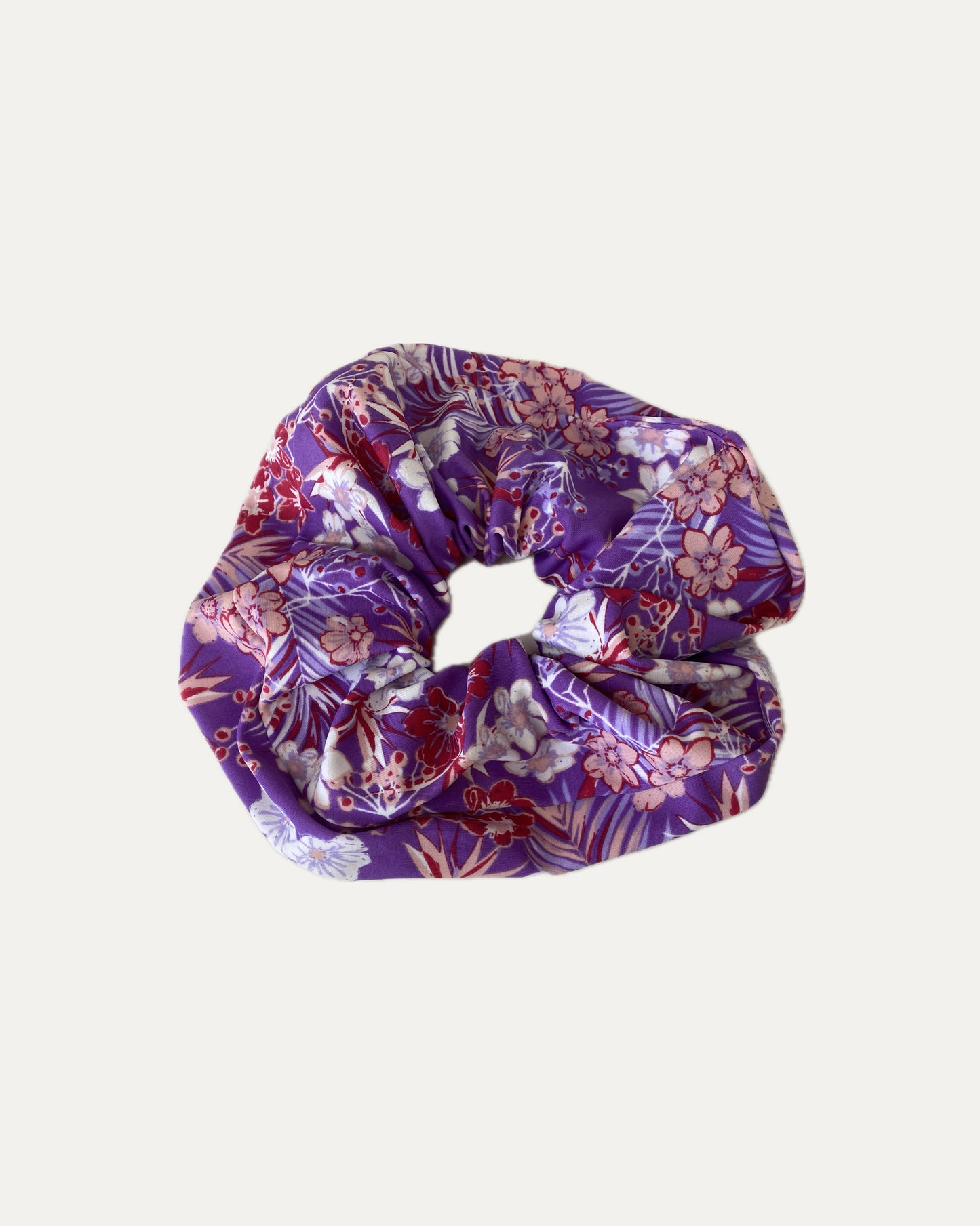 Collet Scrunchie Flores Morado