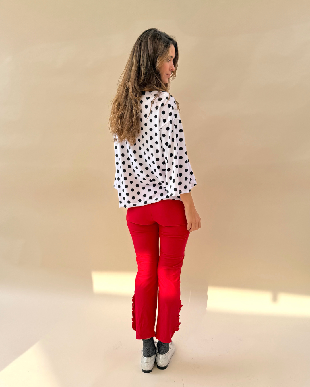 Polera Claudia - Blanca Puntos