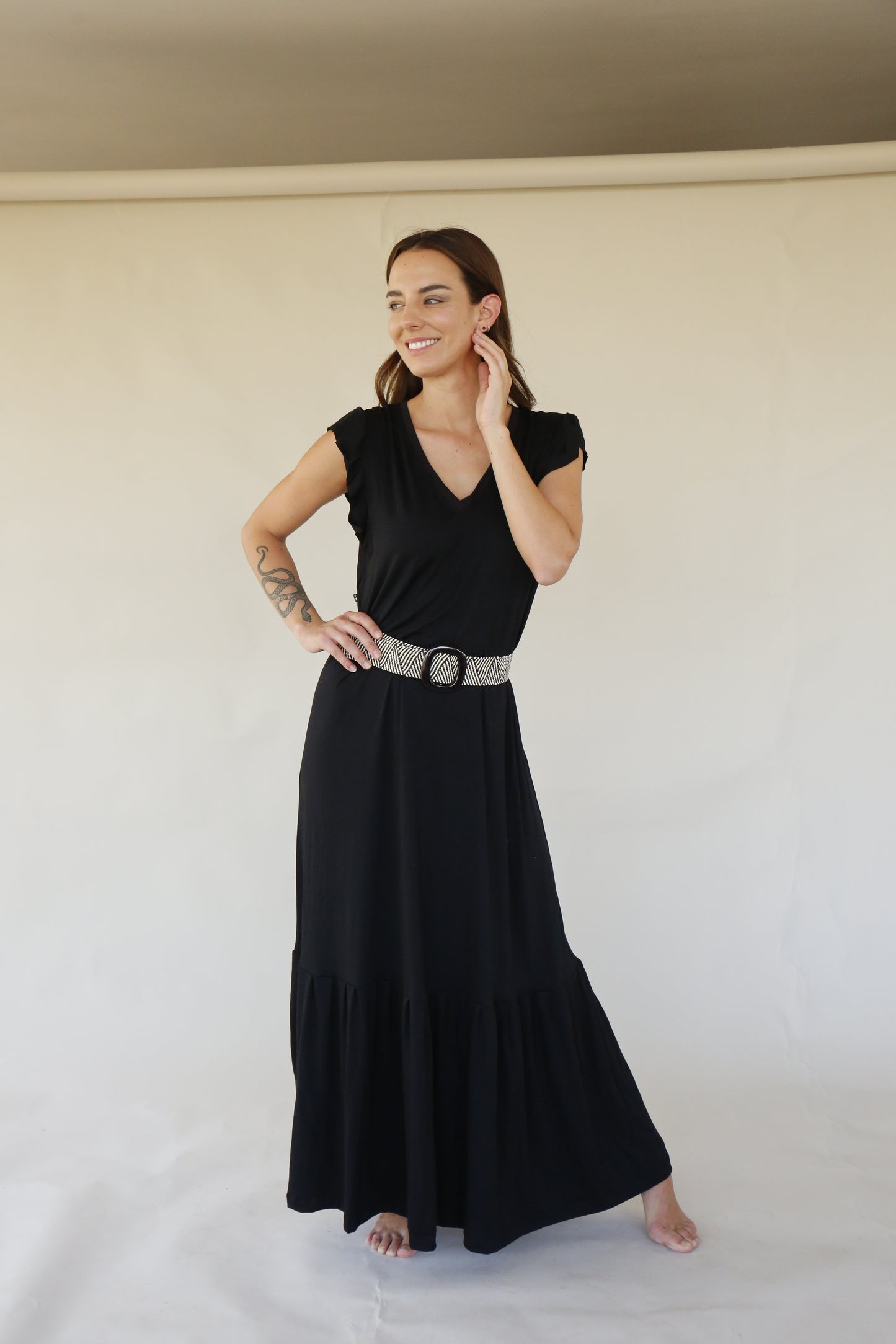 Vestido Lulu manga corta