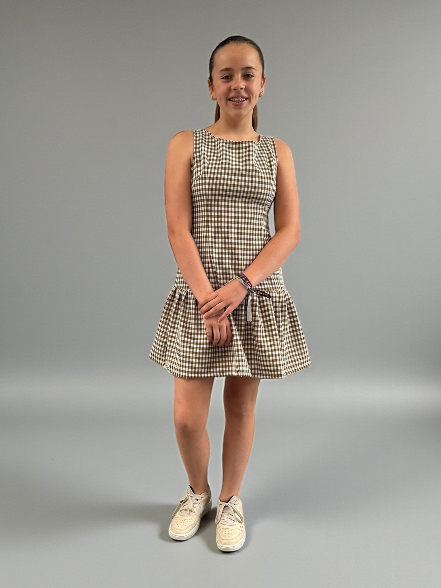 Vestido Olivia - Vichy Beige