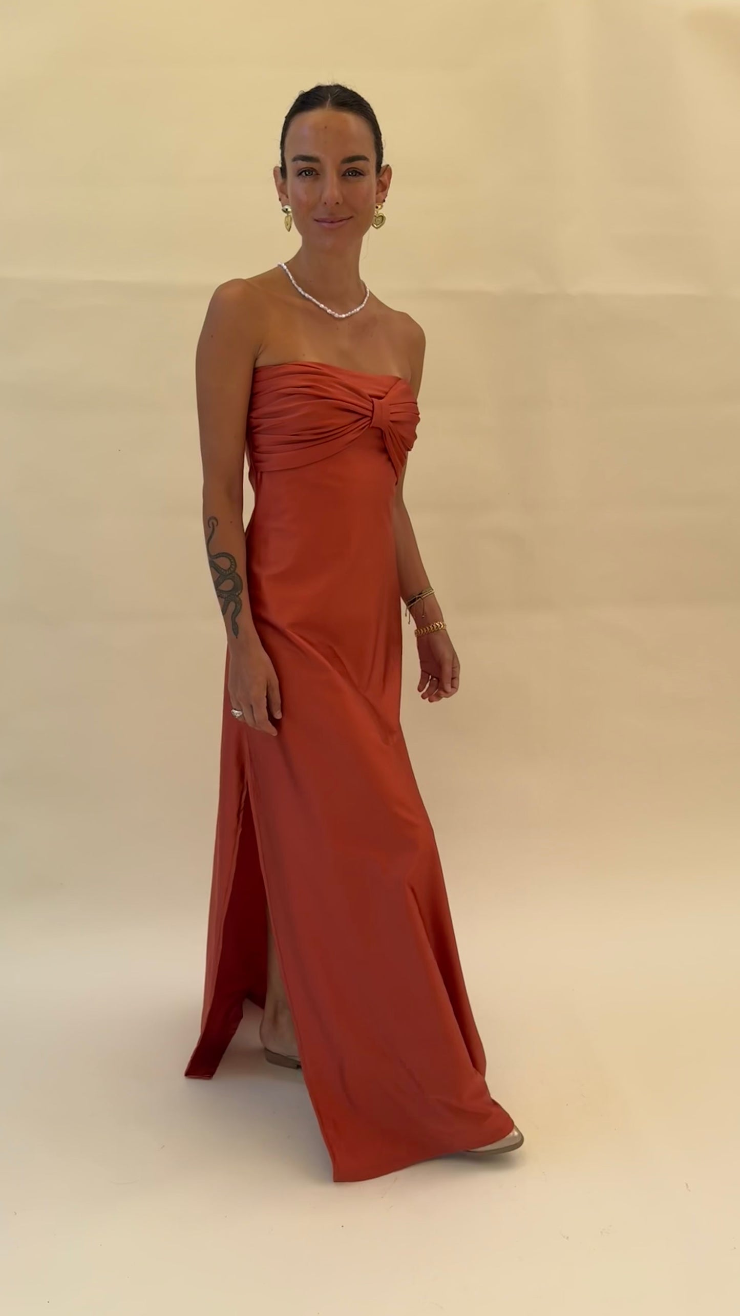 Vestido Virginia-Terracota