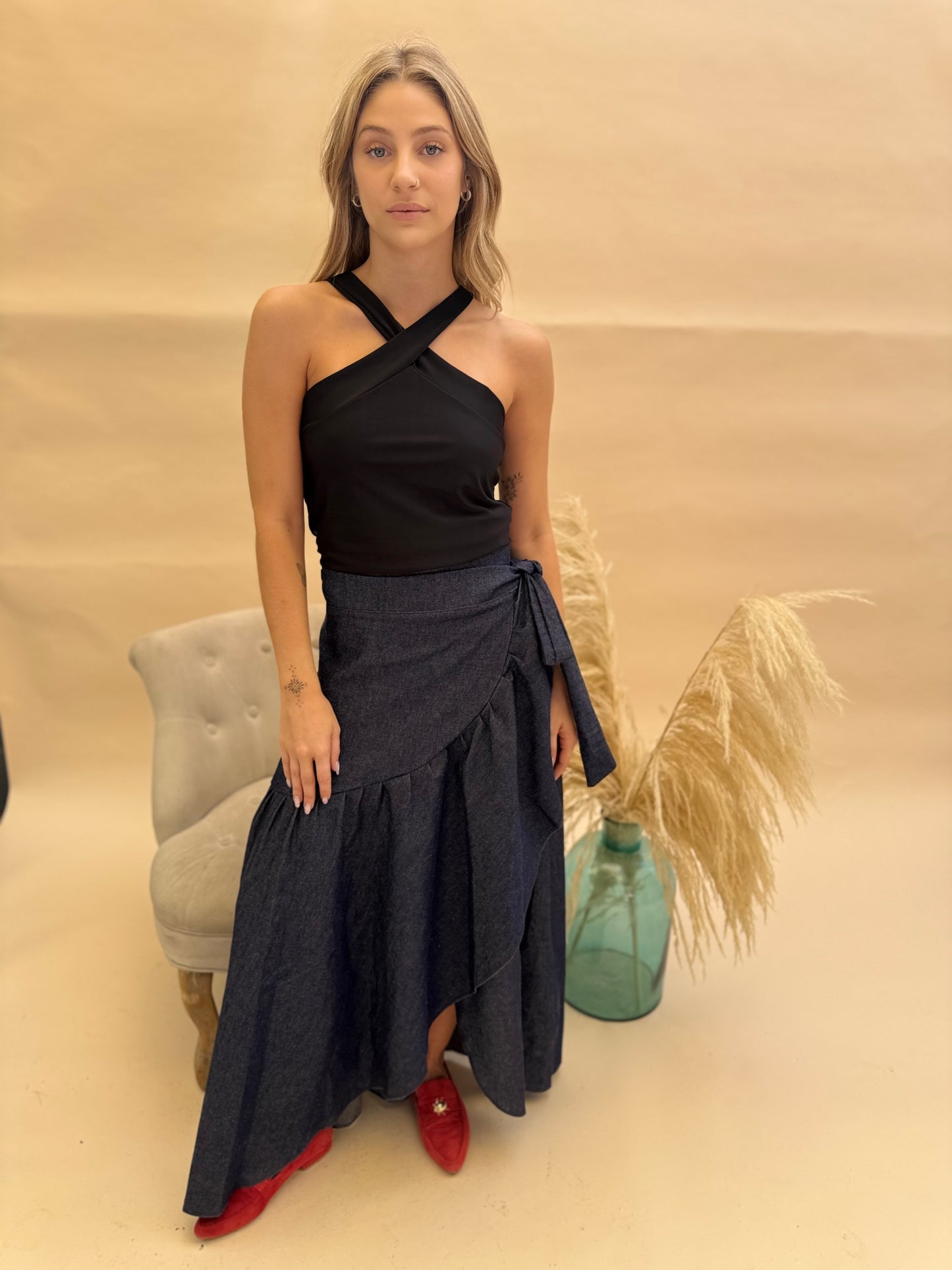 Falda Ofelia - Denim Azul