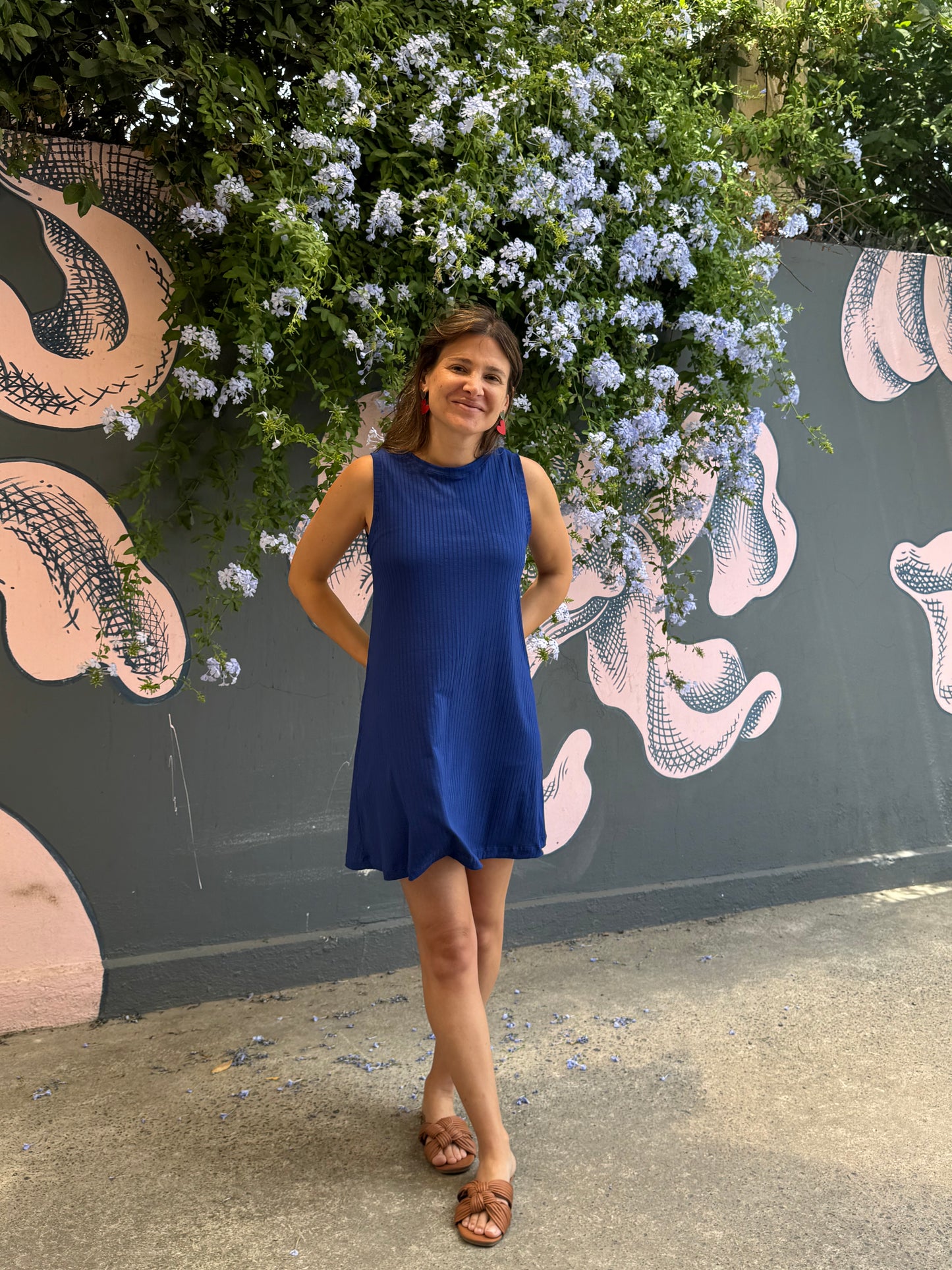 Vestido Candelaria Corto - Azul