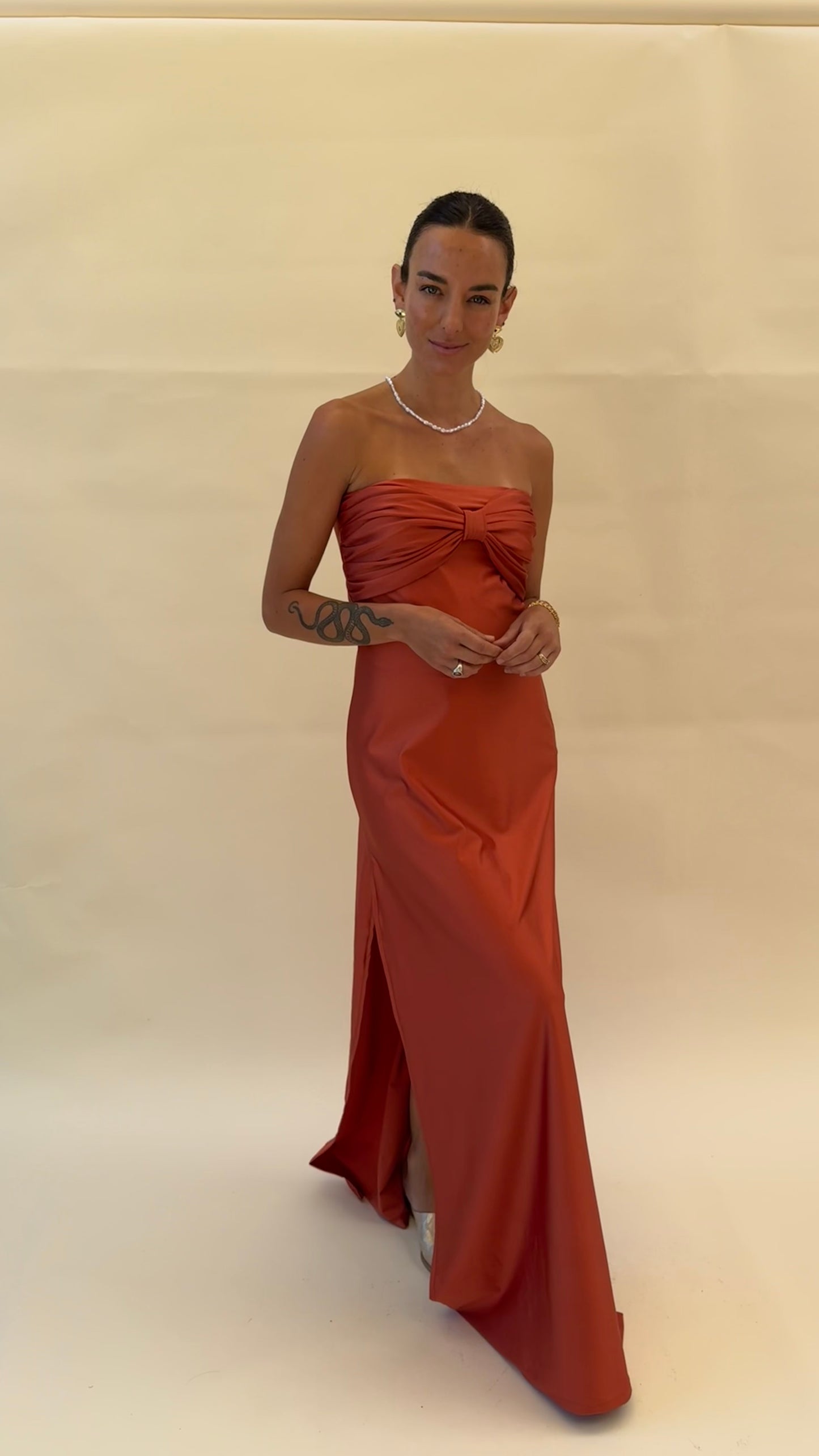 Vestido Virginia-Terracota