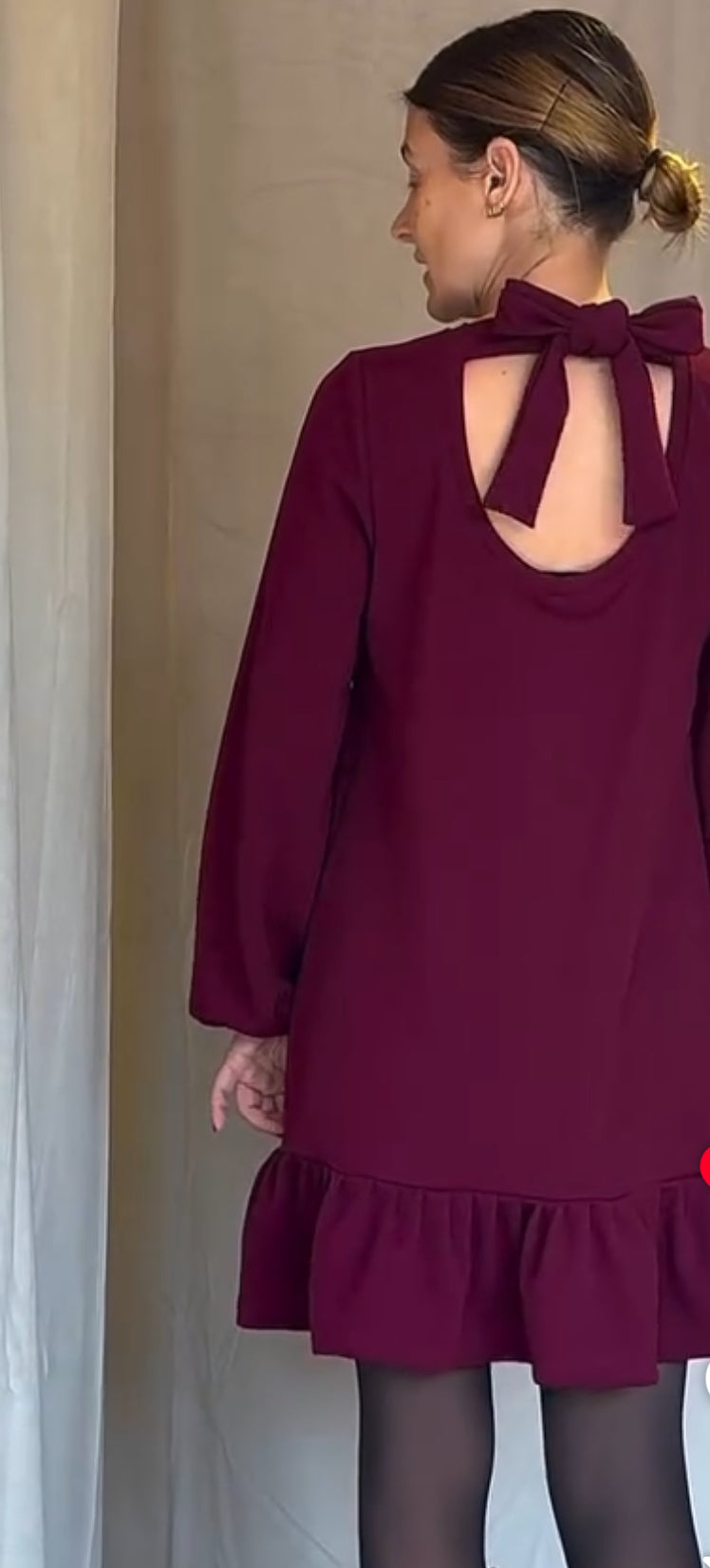 Vestido Roberta-Burdeo vuelitos