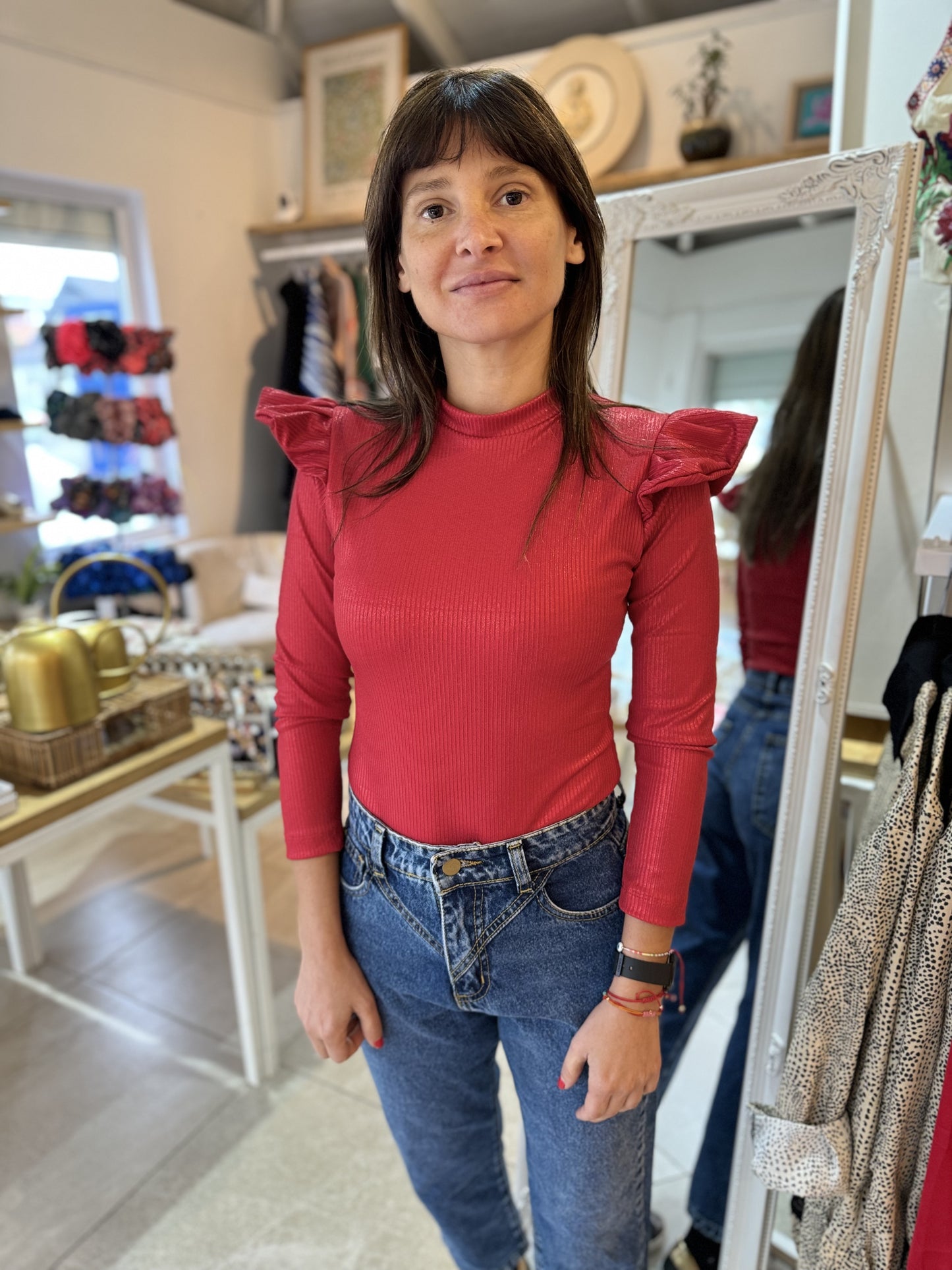 Body Constanza Rojo Metalizado