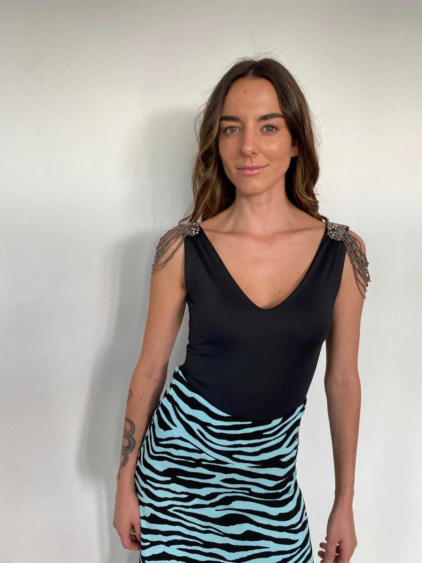 Body Elena - Negro Apliqué