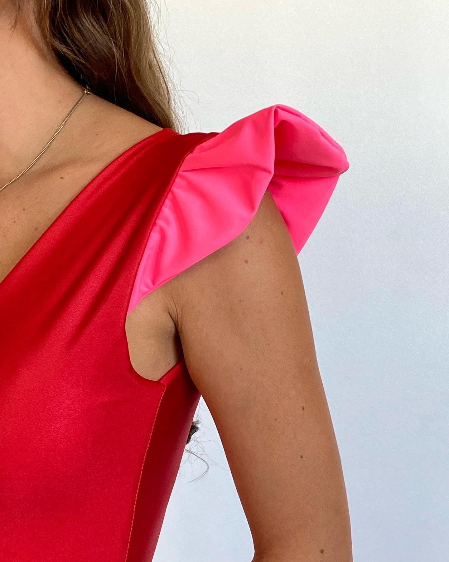 Top Sara - Rojo y Fucsia
