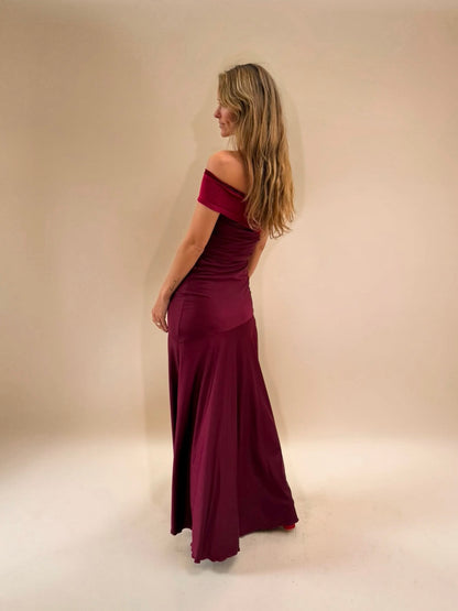Vestido Mila - Burdeo