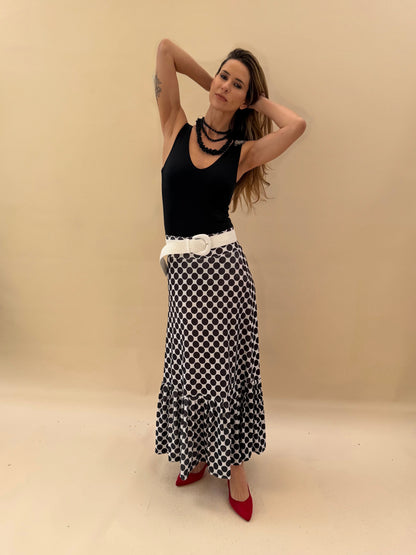 Falda María - Polka Negro