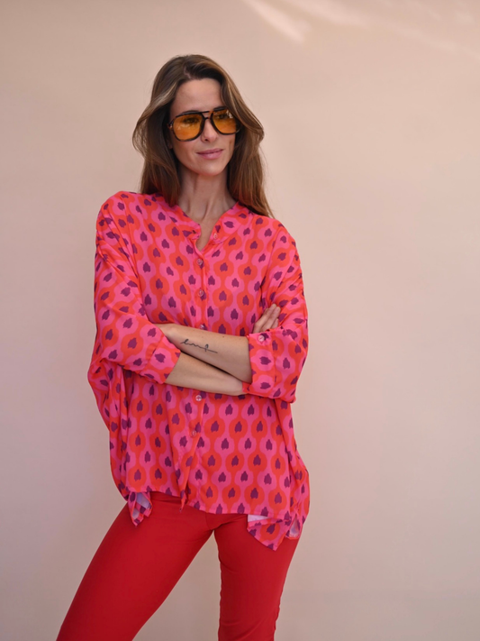 Blusa Paz - Rojo Morado