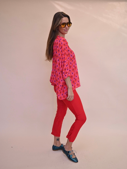 Blusa Paz - Rojo Morado