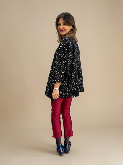 Blusa Paz - Negra y Puntos