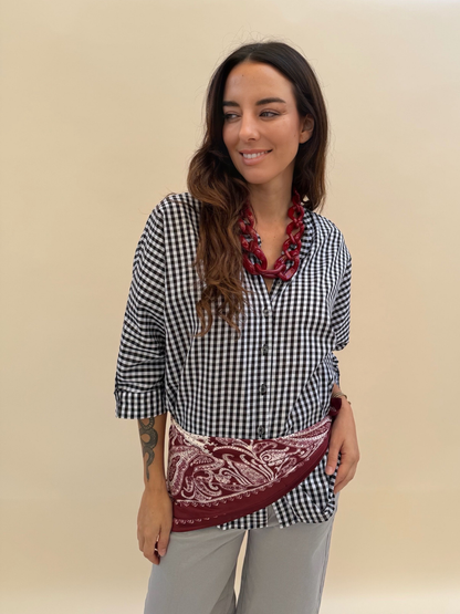 Blusa Paz - Vichy Negro
