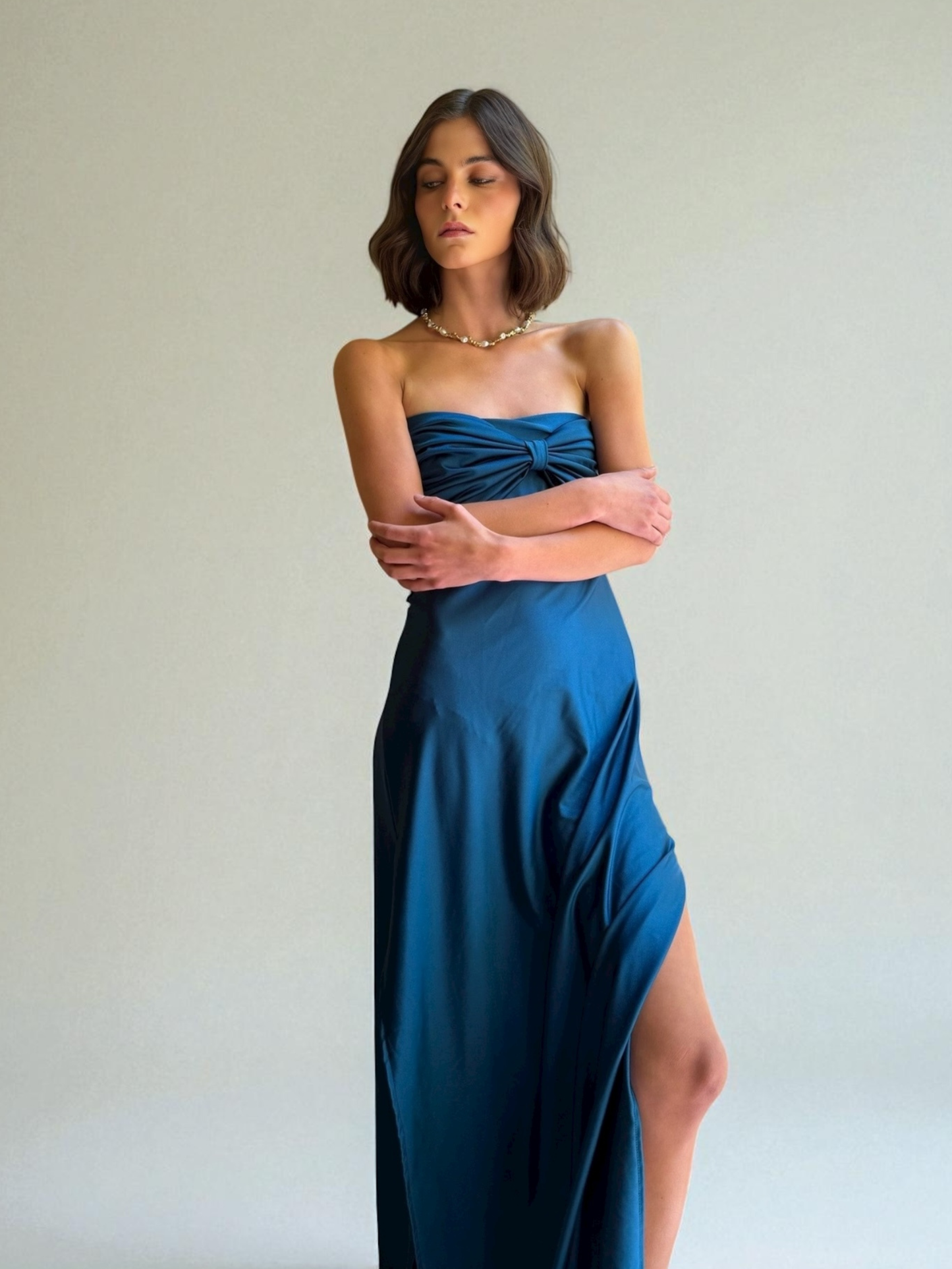Vestido Virginia- Azul Petróleo