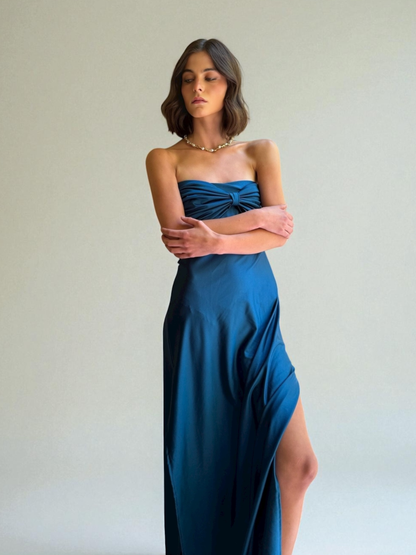 Vestido Virginia- Azul Petróleo
