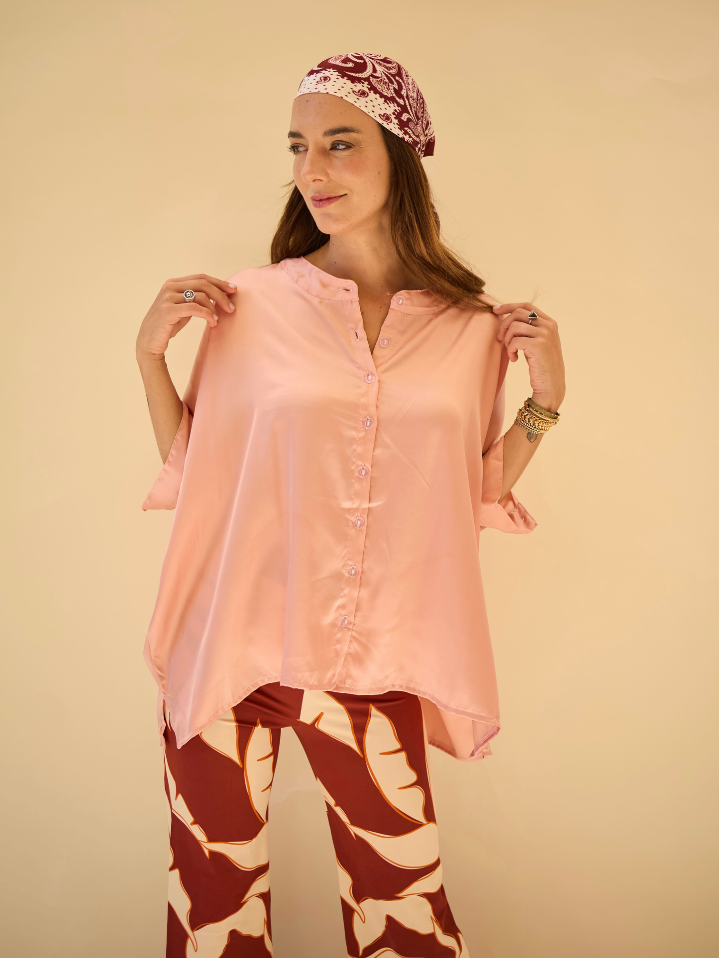 Blusa Paz - Palo rosa