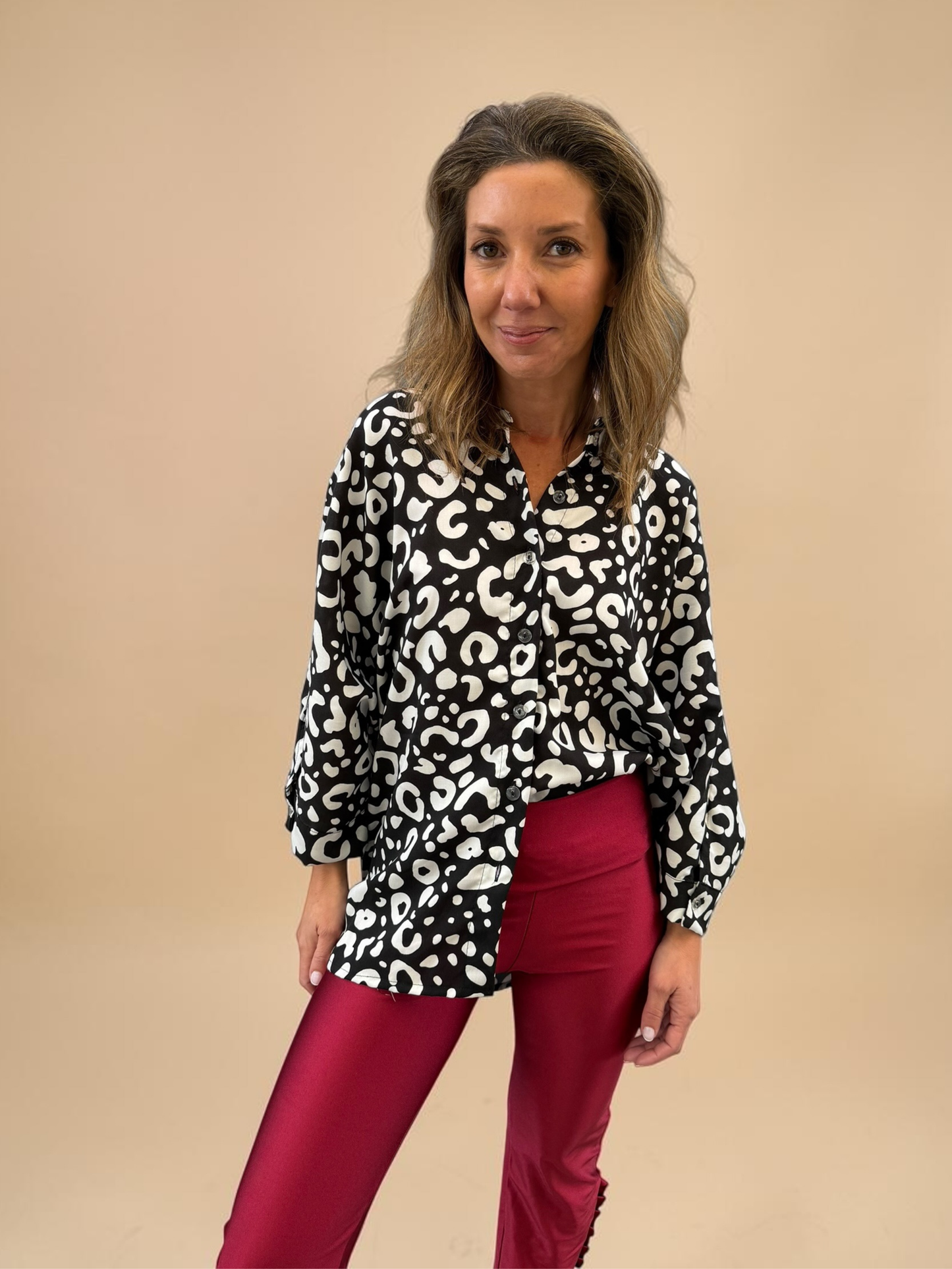 Blusa Paz - Print Blanco y Negro