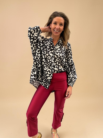Blusa Paz - Print Blanco y Negro