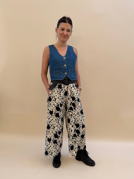 Pantalón Delfina - Print Blanco