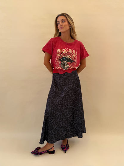 Falda Isidora - Leopardo Negro