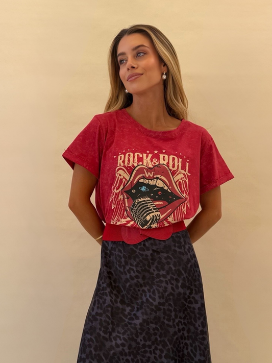 Polera Rock - Rojo