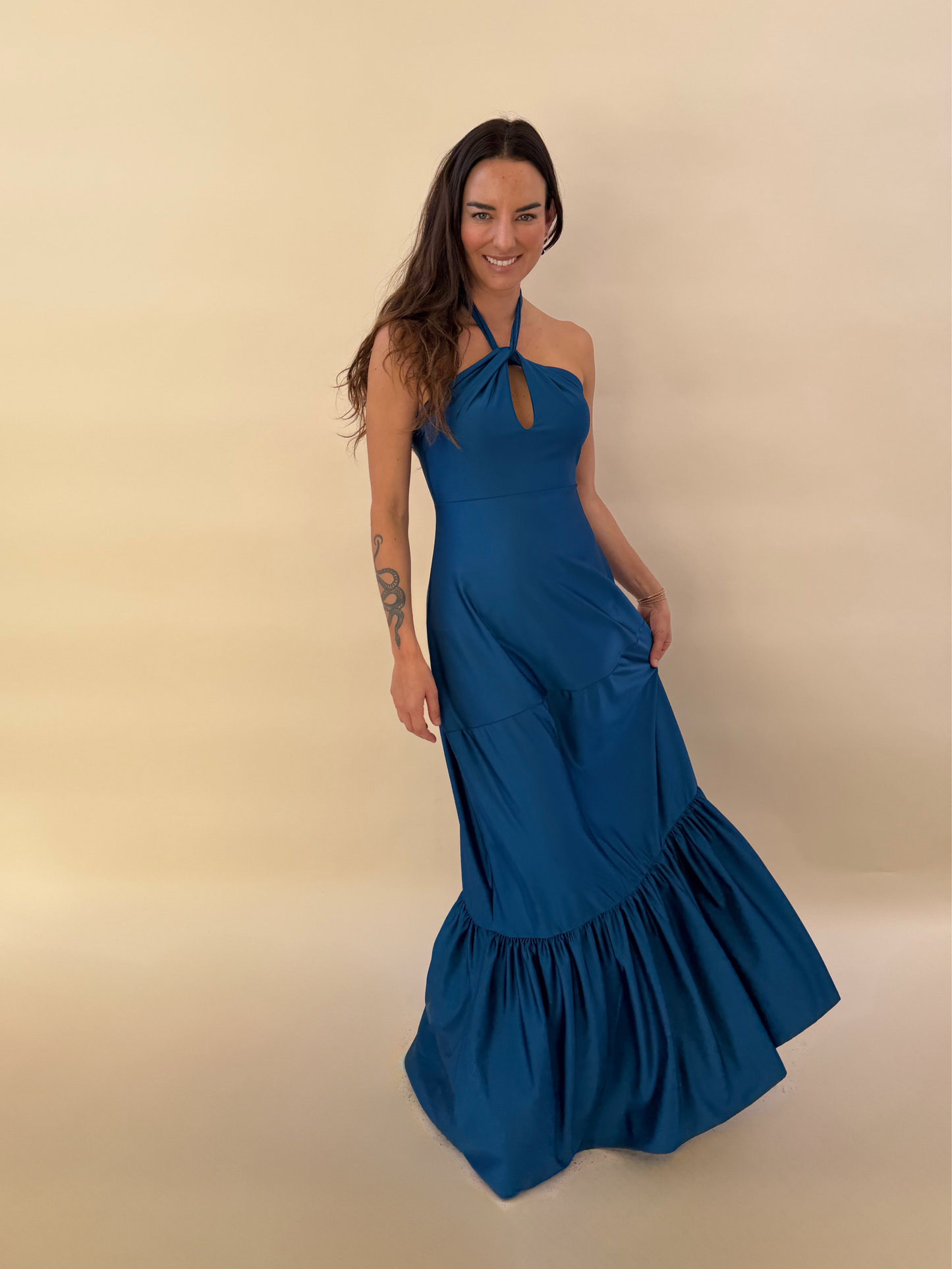 Vestido Amalia - Petróleo