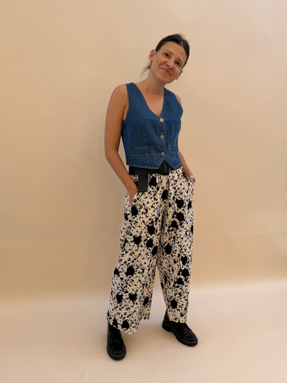 Pantalón Delfina - Print Blanco