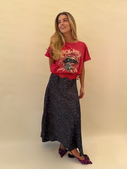 Falda Isidora - Leopardo Negro