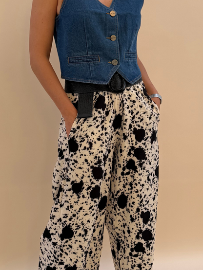 Pantalón Delfina - Print Blanco