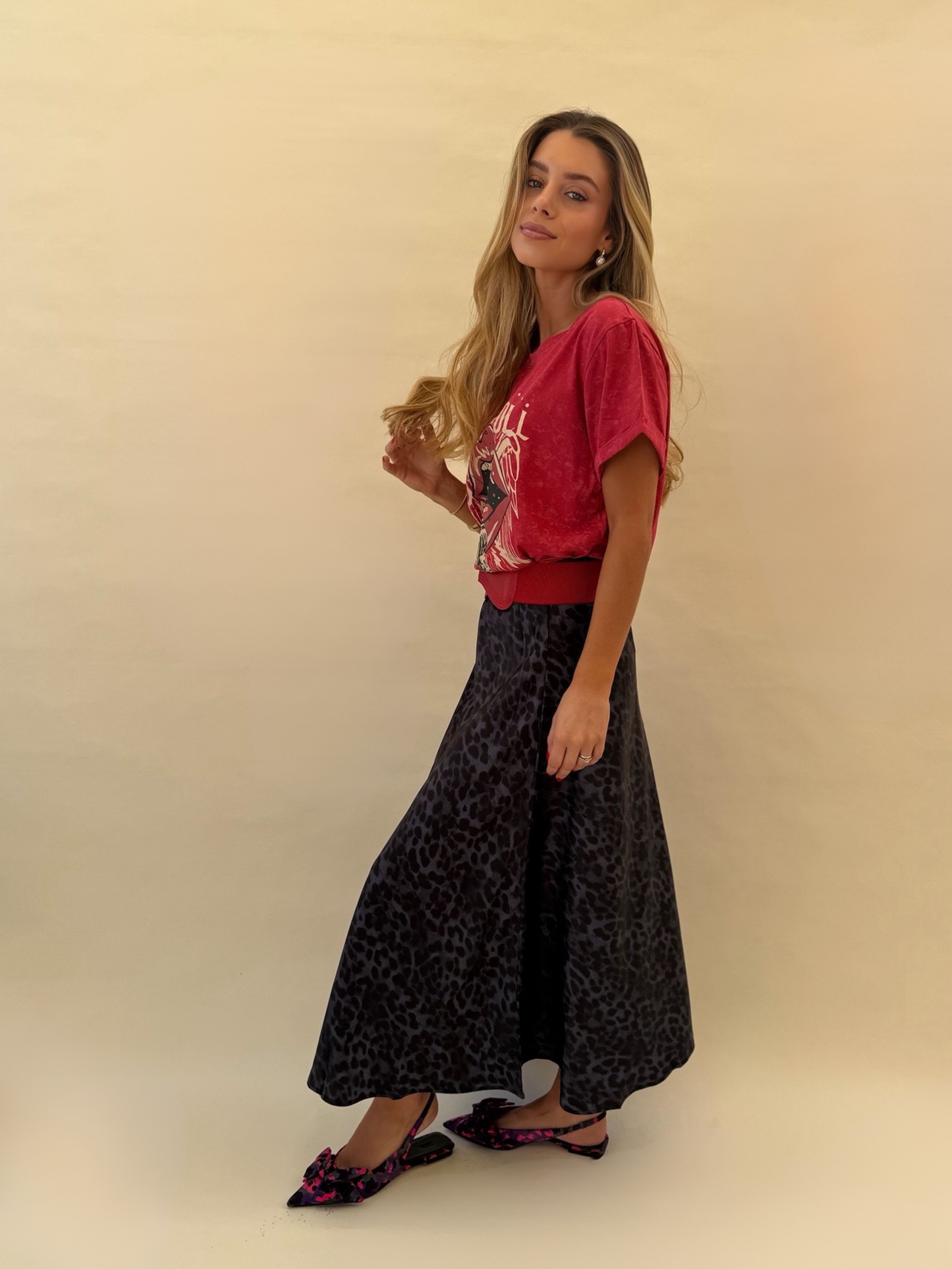 Falda Isidora - Leopardo Negro