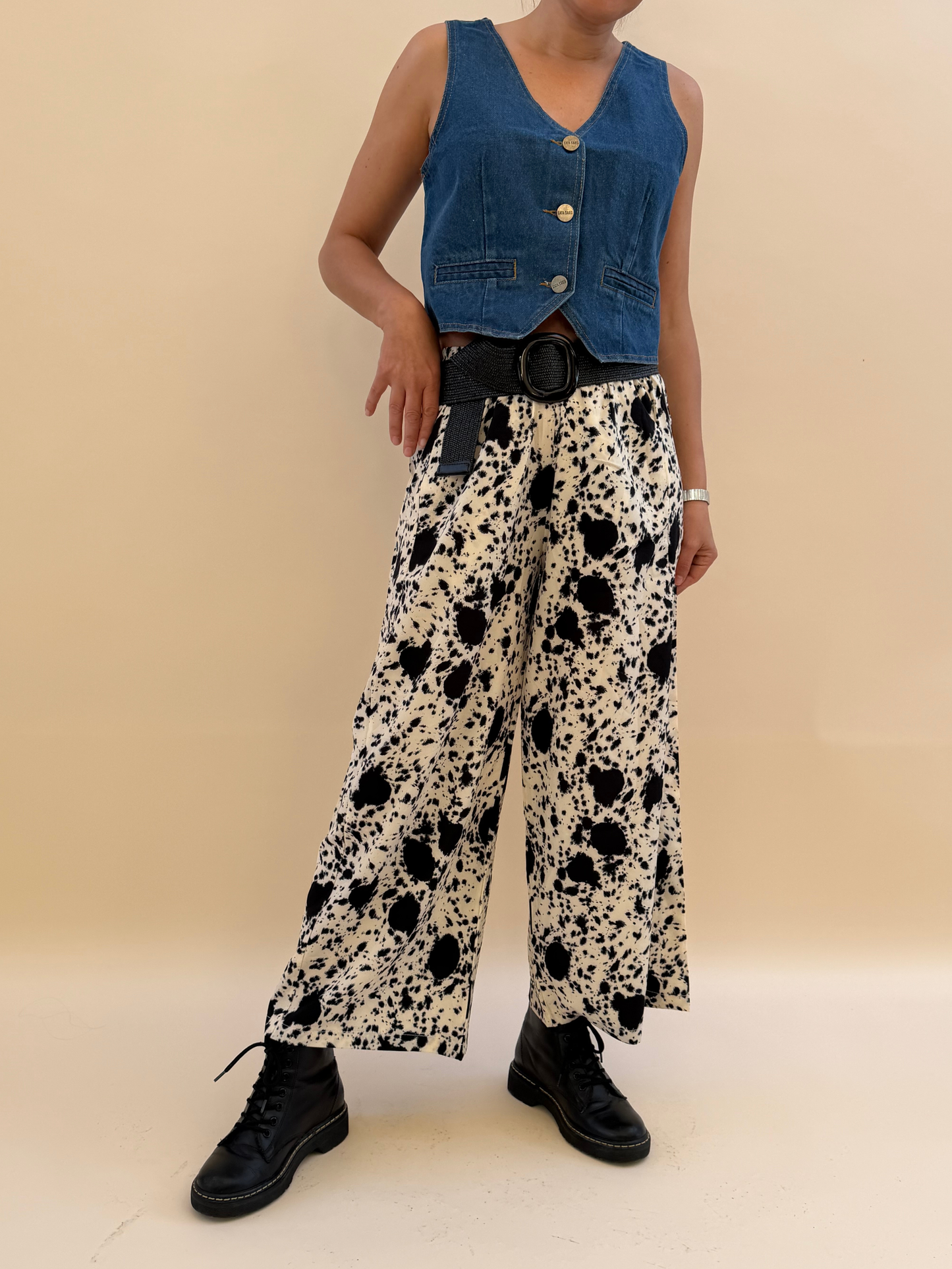 Pantalón Delfina - Print Blanco