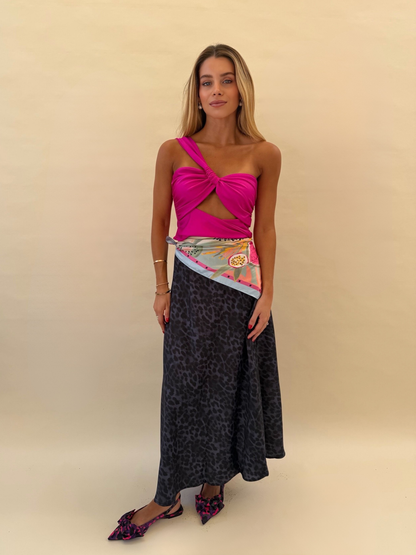 Falda Isidora - Leopardo Negro