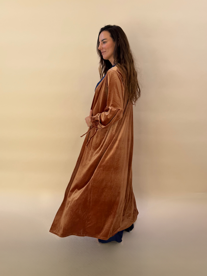 Kimono Velvet - Camel