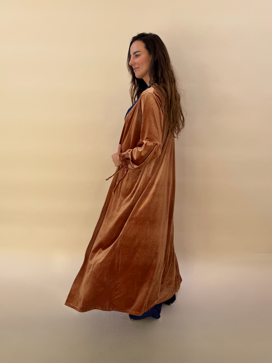 Kimono Velvet - Camel