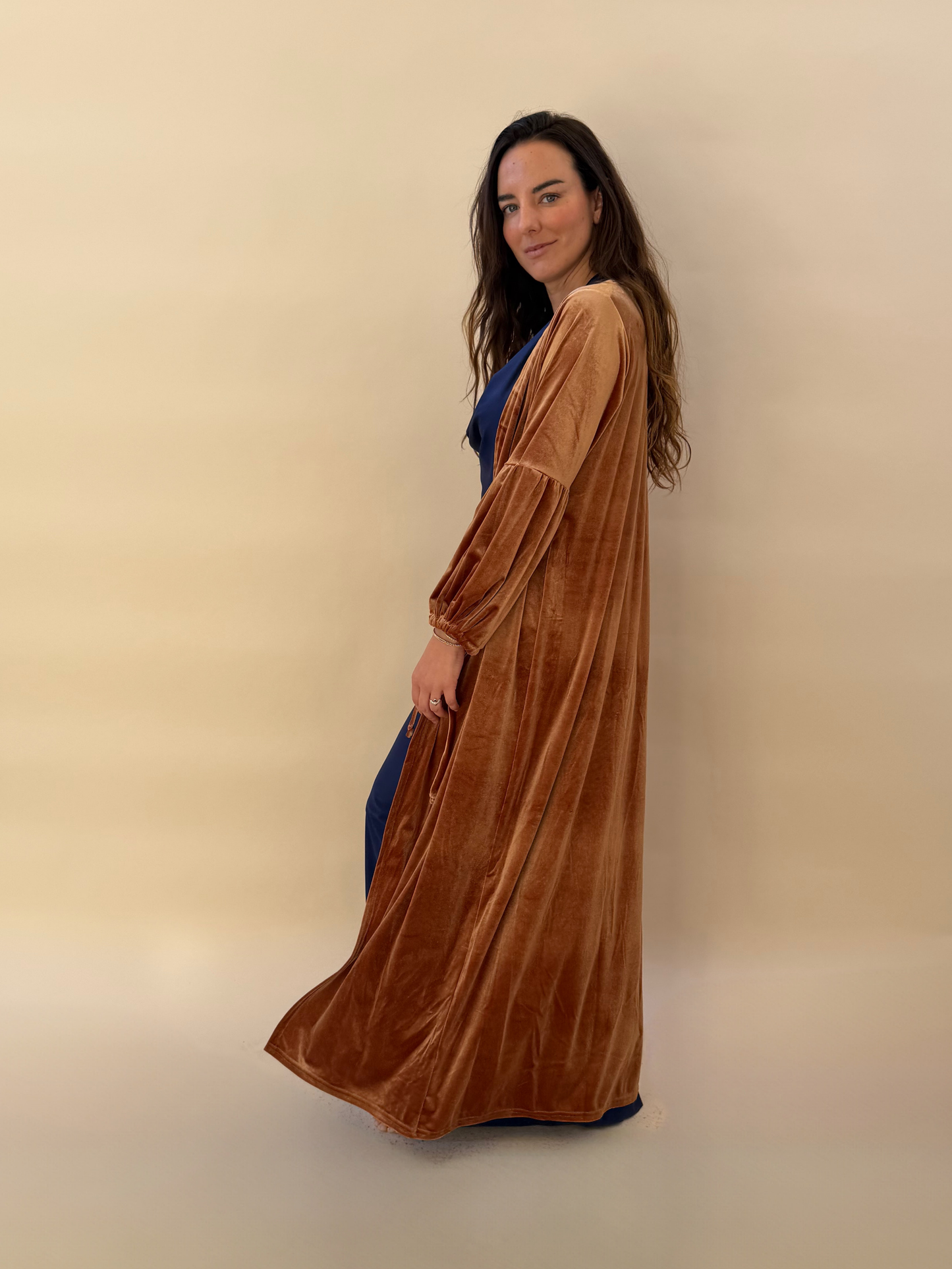 Kimono Velvet - Camel