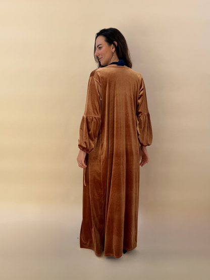 Kimono Velvet - Camel