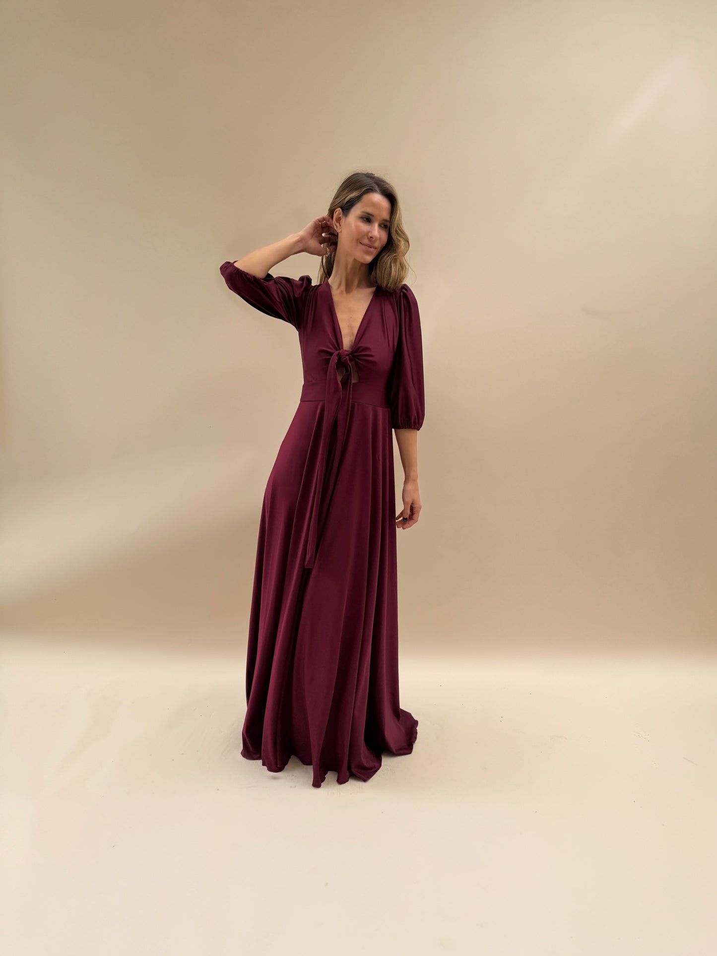 Vestido Raquel - Burdeo