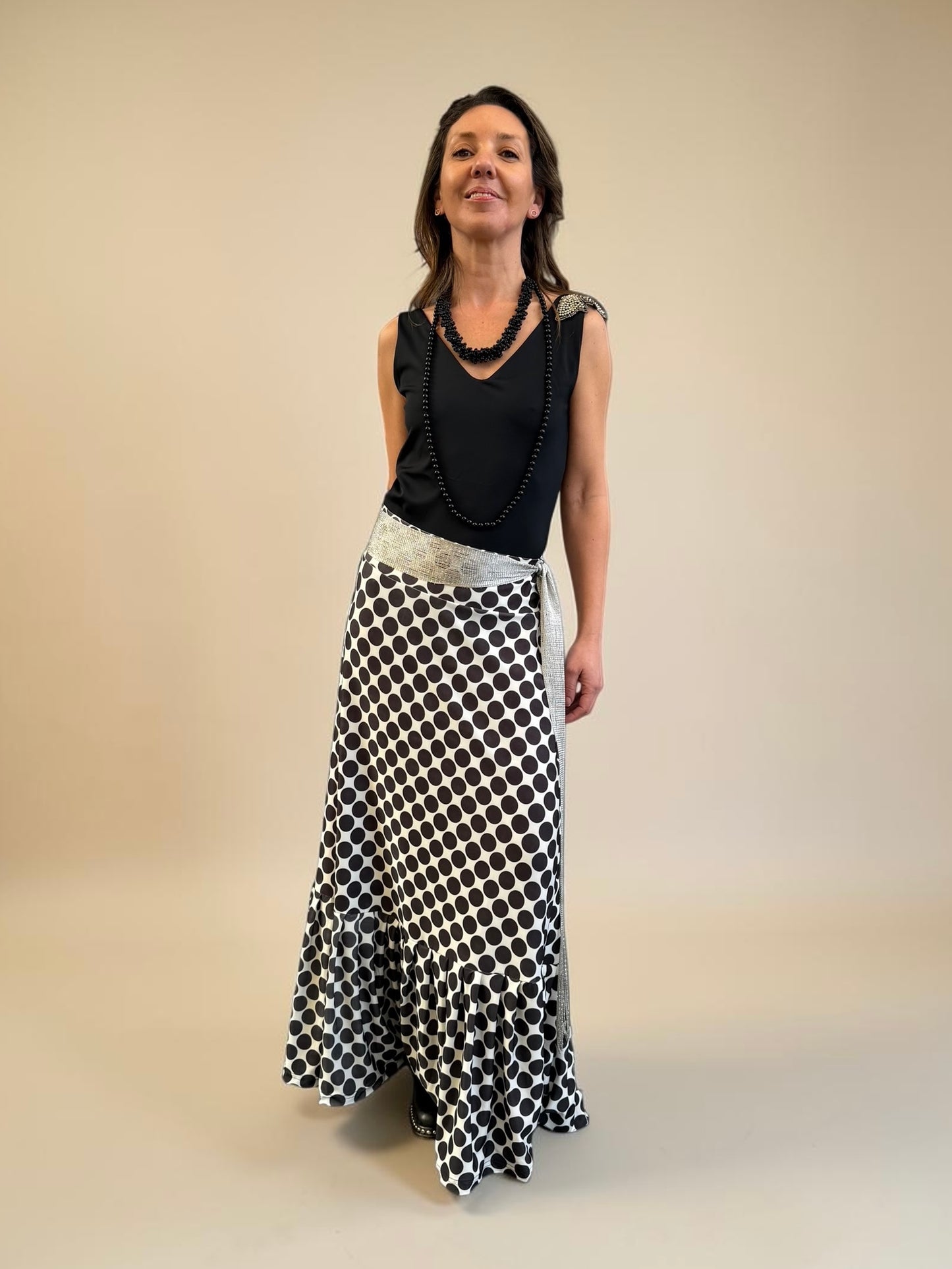 Falda María - Polka Negro