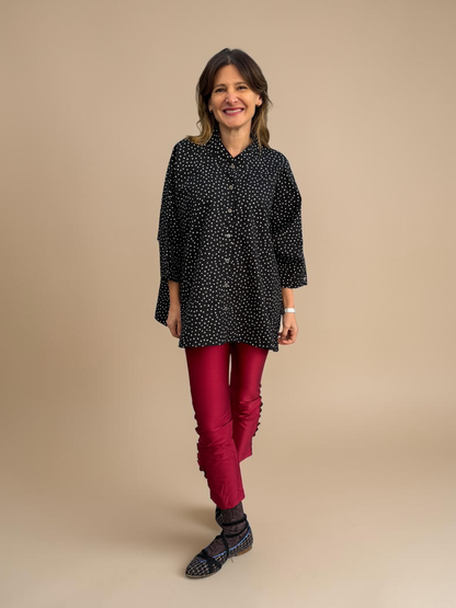 Blusa Paz - Negra y Puntos